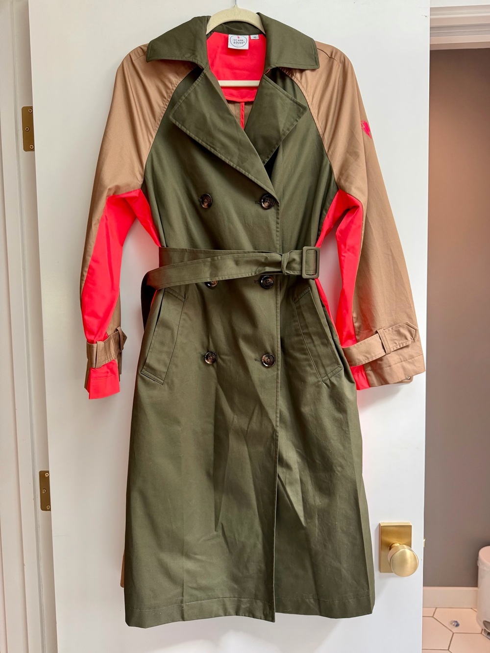 Scamp and Dude Colourblock Trench - NWOT